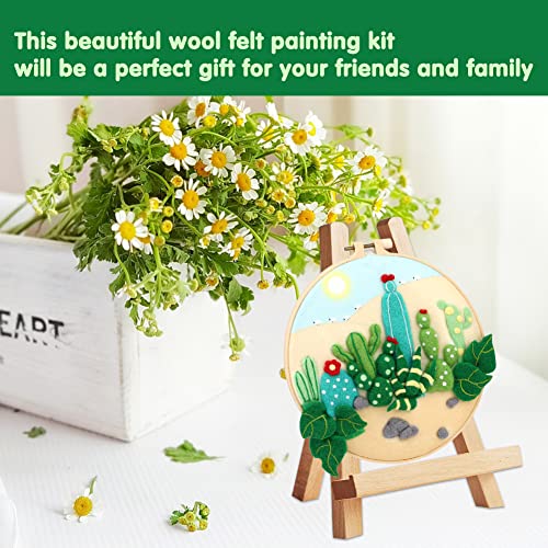Needle Felting Kit, Needle Felting Tools For Beginner, Wool Felting Supplies With Wool Bag, Picture Frame, Felt Needles, Foam Pad, Felt Cloth, Instruction For Diy Felting Wool Projects Home Decoration #TOP6