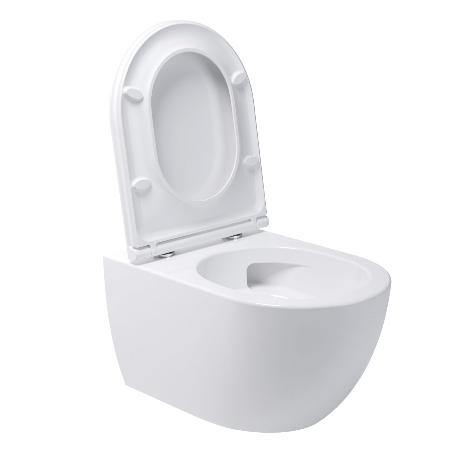 Whirlflush Hänge-WC Soho 3.0 Weiß Glanz | Spülrandlos für Hygiene & Leichte Reinigung | Tornado-Spülung | Mit Super Slim SoftClose WC-Sitz aus Duroplast