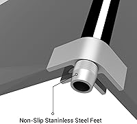 Vista 5 de Protector de viento cuadrado para hoguera de 19 x 19 x 6 pulgadas, protector contra viento para mesa de hoguera de 28 a 32 pulgadas, vidrio templado