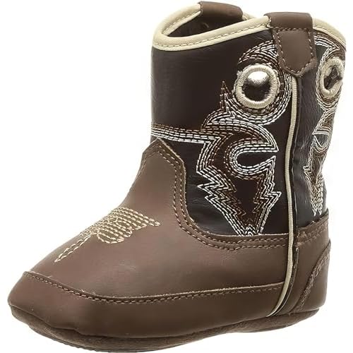 M&F Western Kids Baby-Boy’s Trace Infant/Toddler Bucker Boot First Walker Shoe