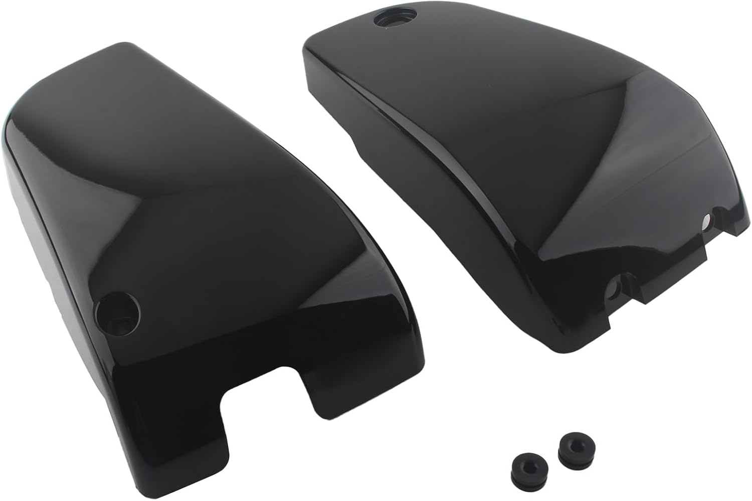 Motorcycle Left & Right Battery Side Covers Fairing Kit Compatible with Kawasaki Vulcan VN 1500 VN1500 Nomad Classic 1996-2017 (Gloss Black)
