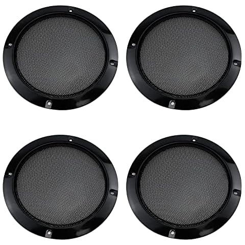 Woogim 5 Inch Car Speaker Cover for Speaker Grills Mesh Protector Black 4 Pcs Cover