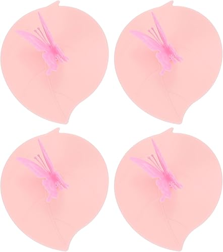 Miniatura 9 de uxcell 4 tapas de silicona para tazas, tapa de taza de 5 pulgadas, con sello de mariposa, reutilizable, antipolvo, hermética, tapa para tazas