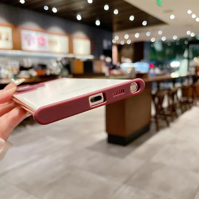 Resim Nanospace Samsung Galaxy S23 Ultra İle Uyumlu köşe Ve Kamera Anti-shock Koruma Seti (pembe) 
