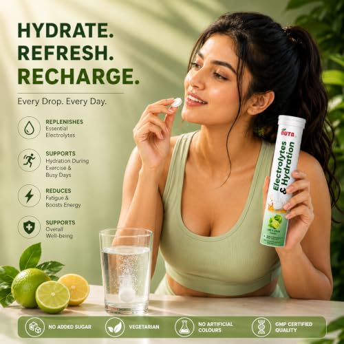 Image of Electrolytes & Hydration Tablets | Effervescent Electrolyte Drink | Lime & Lemon | Supports Hydration & Daily Energy | 75 tablets