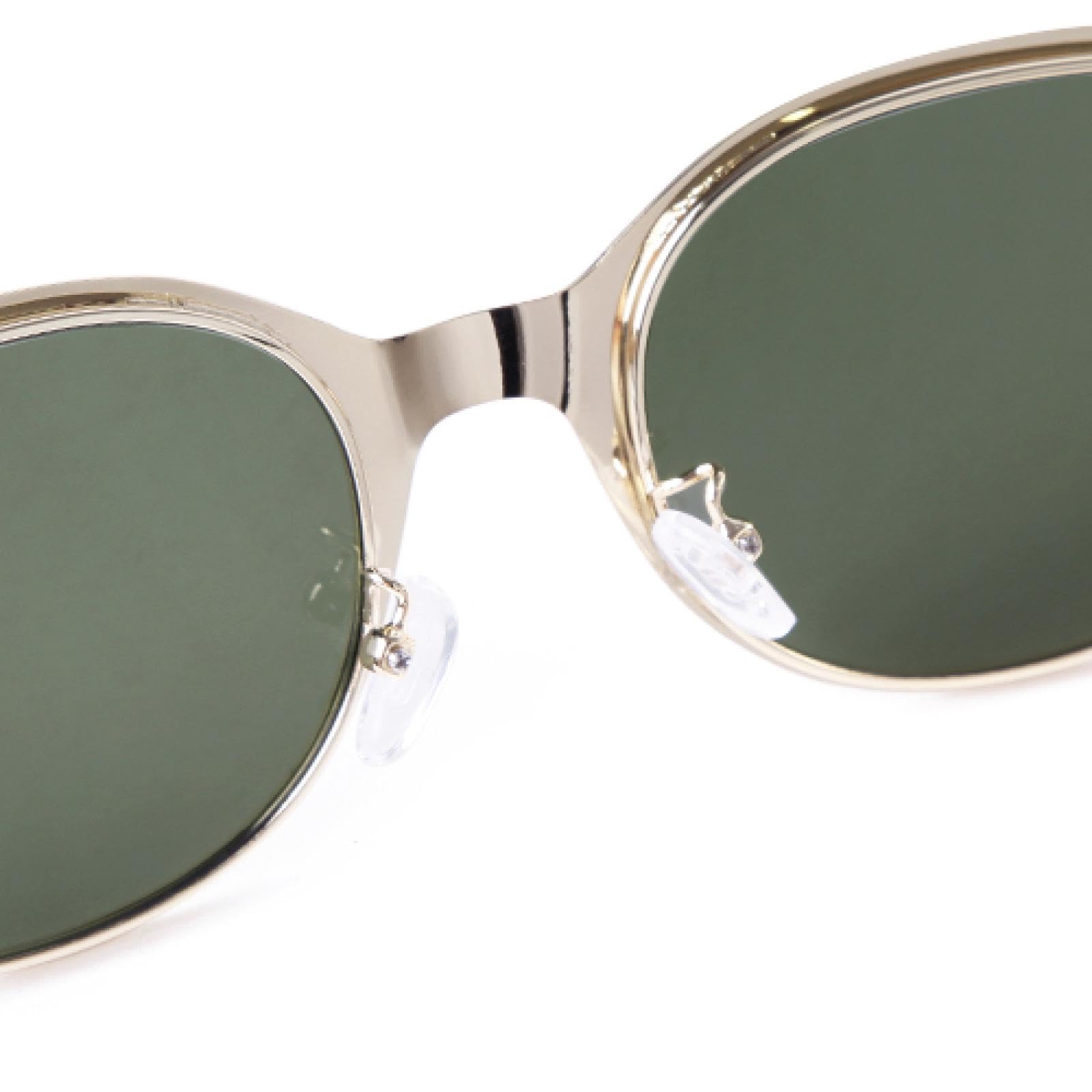 Occhiali da sole ovali con montatura in metallo retrò per donna uomo guida occhiali da sole maschili lenti di lusso Uv400