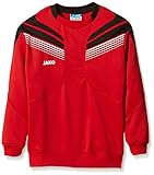 V-Ausschnitt-Rippkragen JAKO Herren Trainingssweat Pro, Rot/Schwarz/Weiß, 164