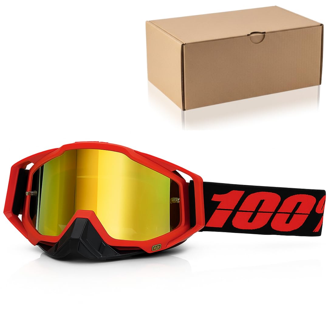 AUTOPOWERZ Red Motocross Goggles for Motorcycle Riding Strong ABS Material Dustproof, UV Protection Comfortable Foam Padding Adjustable Headband for Dirt Bike Racing Clear Vision Lens Pack 1-image-23