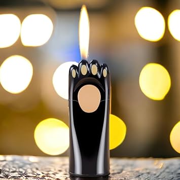 Black Cat Lighter,Cute Cat Butane Lighter, Creative Cat Paw, Refillable Butane Torch, Cool,Unique Gift for Men and Women, Candle BBQ No Gas