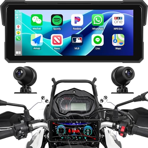 Pantalla Carplay para Motocicleta 8.1'' IPS Waterproof miniatura 1