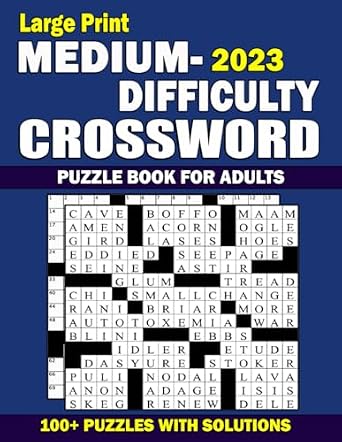 Large Print Medium Difficulty Crossword... by M. Peters, Larry
