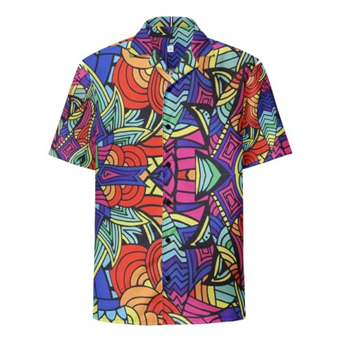 Chemise à boutons unisexe en coton respirant et coupe droite classique