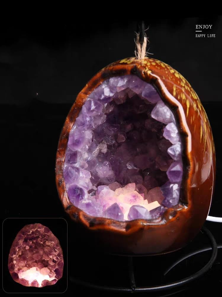 パワーストーン】アメジストクリスタルボール(ネコの形の台座付き)