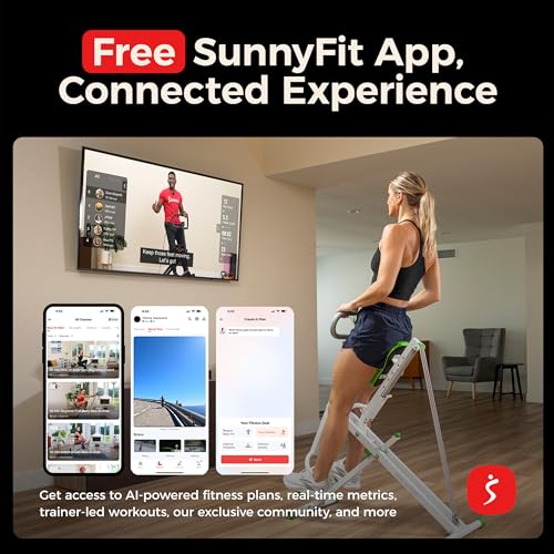 Sunny Health & Fitness Smart Row-N-Ride Glute & Leg Trainer, Foldable Squat Assist Rower with Exclusive SunnyFit App Connection - Image 4
