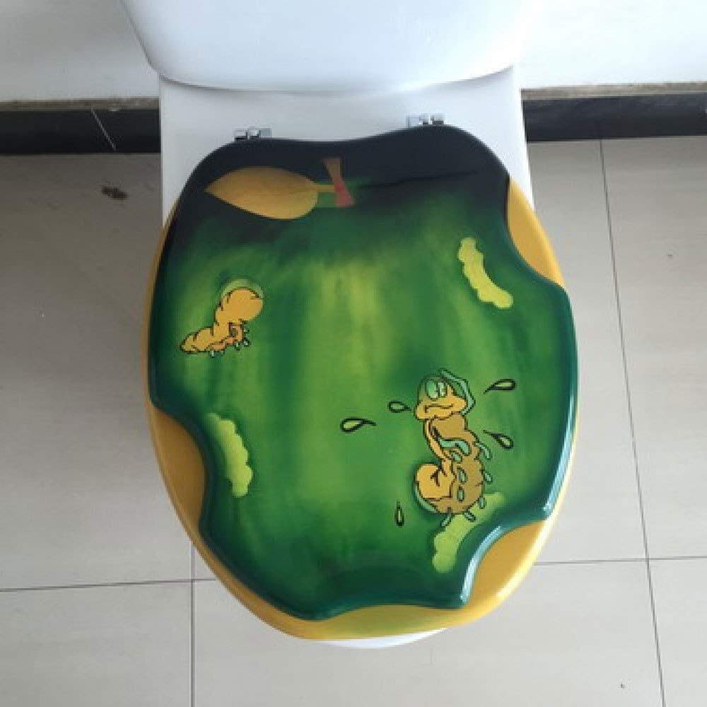 ZHYLing Toilettensitz Aus Kunstharz – Verdickt, Langsamer Deckel, Geräuscharm, Einfach Zu Reinigen