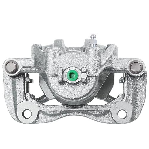 Image of Detroit Axle - Front Right Brake Caliper for 2012-2017 Hyundai Accent | Kia Rio, 2012-2014 Dodge Attitude, 2013 Brake Caliper with Bracket Replacement
