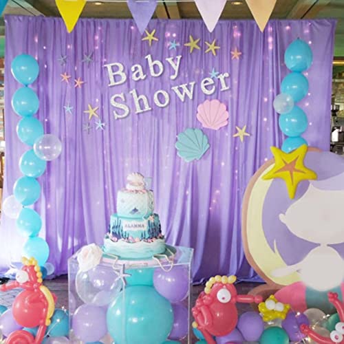 Ehldekol Sheer Chiffon Backdrop Curtains 10Ft X 10Ft， Chiffon Fabric Drapes For Wedding, Long Sheer Curtain For Living Room, Arch Party Stage Decoration (Lavender, 120 X 120 Inch) #TOP6