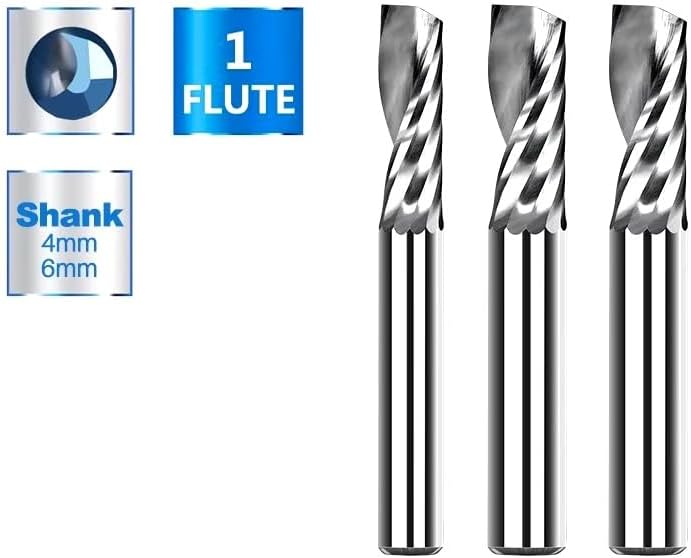 1pc Single Flute Spiral End Mill Carbide Milling Cutter CNC Router Bit Straight Shank End Mills Wood Cutters,8x20x55