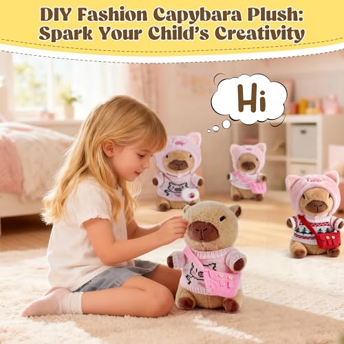 28% Off Capybara Plush with 9 Outfit Pieces - Image 6