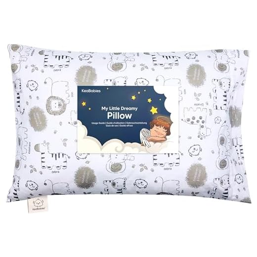 Julius Zöllner Kindersteppbett Kopfkissen Hygiena, kochfest, Standard 100 by OEKO-TEX, Größe 40 x 60 cm 5 Kopfkissen Kleinkind mit Kissenbezug - 33x45 cm Weich Bio Baumwolle Kissen Kinder zum Schlafen - Waschbar Kleinkind Kopfkissen - Kinderkopfkissen für Kleinkinder - Kinderkissen (KeaSafari)