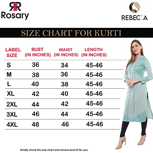 Image of Rosary Women's Embroidered Woolen Kurti with Pockets Warm Full Sleeve Winter Wear