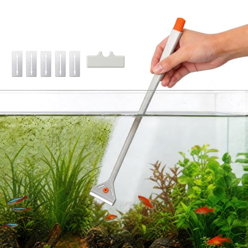 TLDBATICE Algues Grattoir pour Nettoyage Aquarium, Kit Nettoyage Aquarium, Nettoyeur Vitre Aquarium, Raclette Aquarium, Nettoyeur de Grattoir Algues pour...
