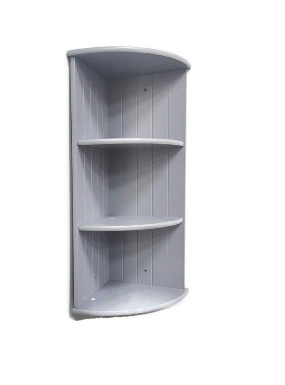 Buy Saxony® Wooden 3 Tier Wall Corner Shelf Grey Storage