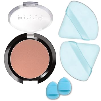 Beetbul Makeup Kit Bissu Blush 4g with 2 Velvet Puff & 2 Finger Puffs Colors/Styles May Vary 01 Salmon