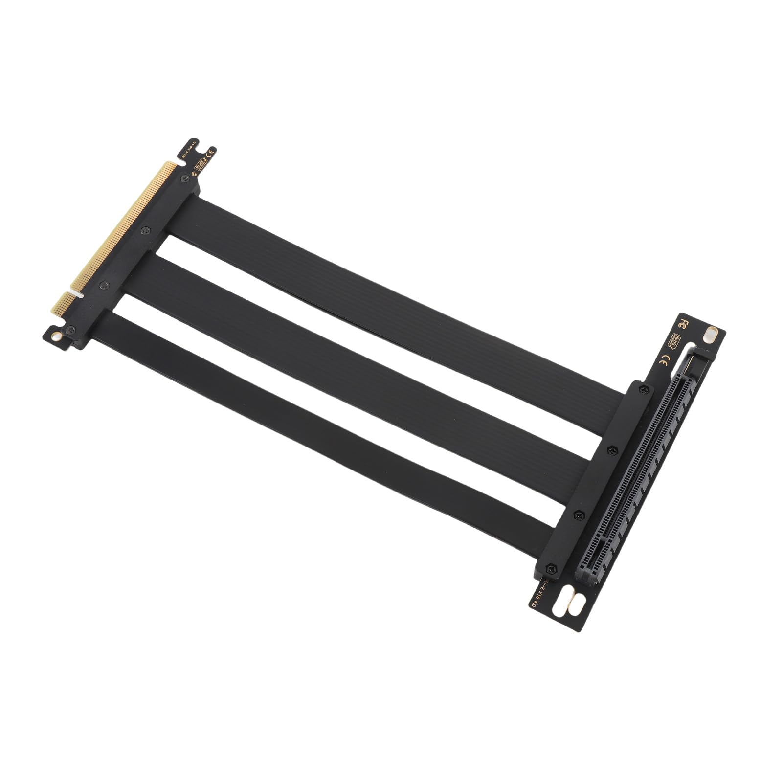 Elastyczny Kabel Przedłużający PCIE 4.0 X16 Wydajny Przedłużacz PCIE 4.0 do Zestawów do Gier Czarny 1 Sztuka (40cm)