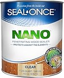 Seal-Once Nano Penetrating Wood Sealer - Premium Waterproof Sealant (Quart)