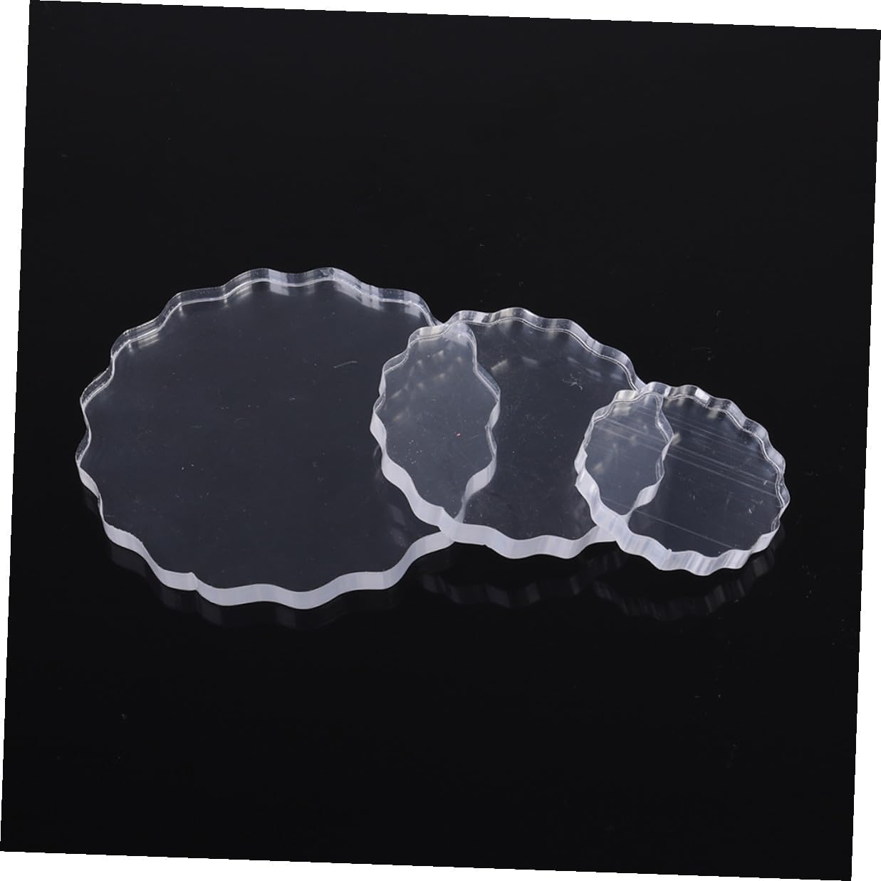 STOBAZA 5pcs Acrylic Seal Plate Set 10x10cm with TPR Stamping Blocks for Scrapbooking Crafting and Home Shop Use