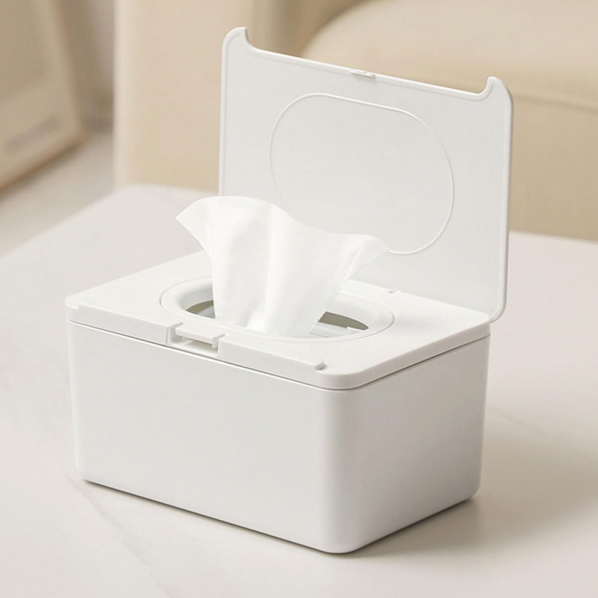 FRCOLOR 2piezas Caja Dispensadora De Toallitas Húmedas Para Bebés Contenedor De Almacenamiento Recargable Blanco Para Baño y Cocina
