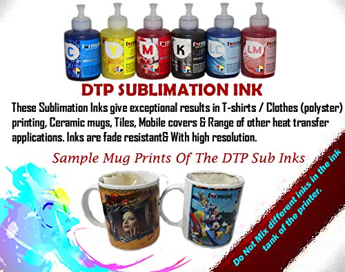 Formujet Sublimation Ink DTP SUB Compatible for Epson L800, L1800, L805, L850, L810, R230, Epson T60, EpsonTx 700, Tx 720, Epson 1390 for Heat... - Image 2