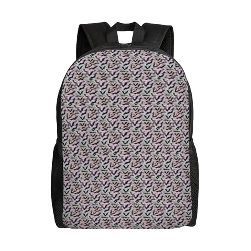 AYYQWE Mochila unisex impermeable con estampado de murciélagos de Halloween, de gran capacidad, para senderismo, camping, viajes al aire libre