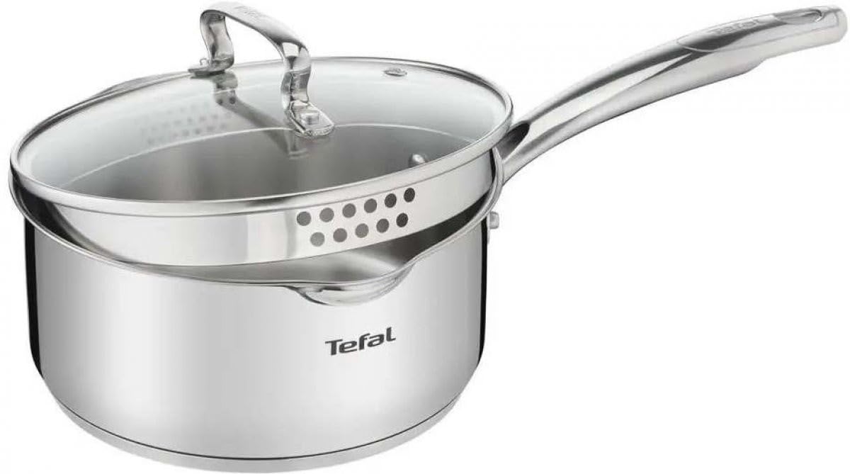 TEFAL DUETTO+ G7194655 Cacerola De Acero Inoxidable: Diseño Y Resistencia Para Tu Cocina Diaria