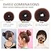 ericotry Beautiful Donut Hair Bun Makers- 3 Pieces Women Hair Chignon Donuts Ring Style Bun Maker Doughnut Shaper DIY Hair Styling Accessories 1Large+1Middle+1Small (Black)