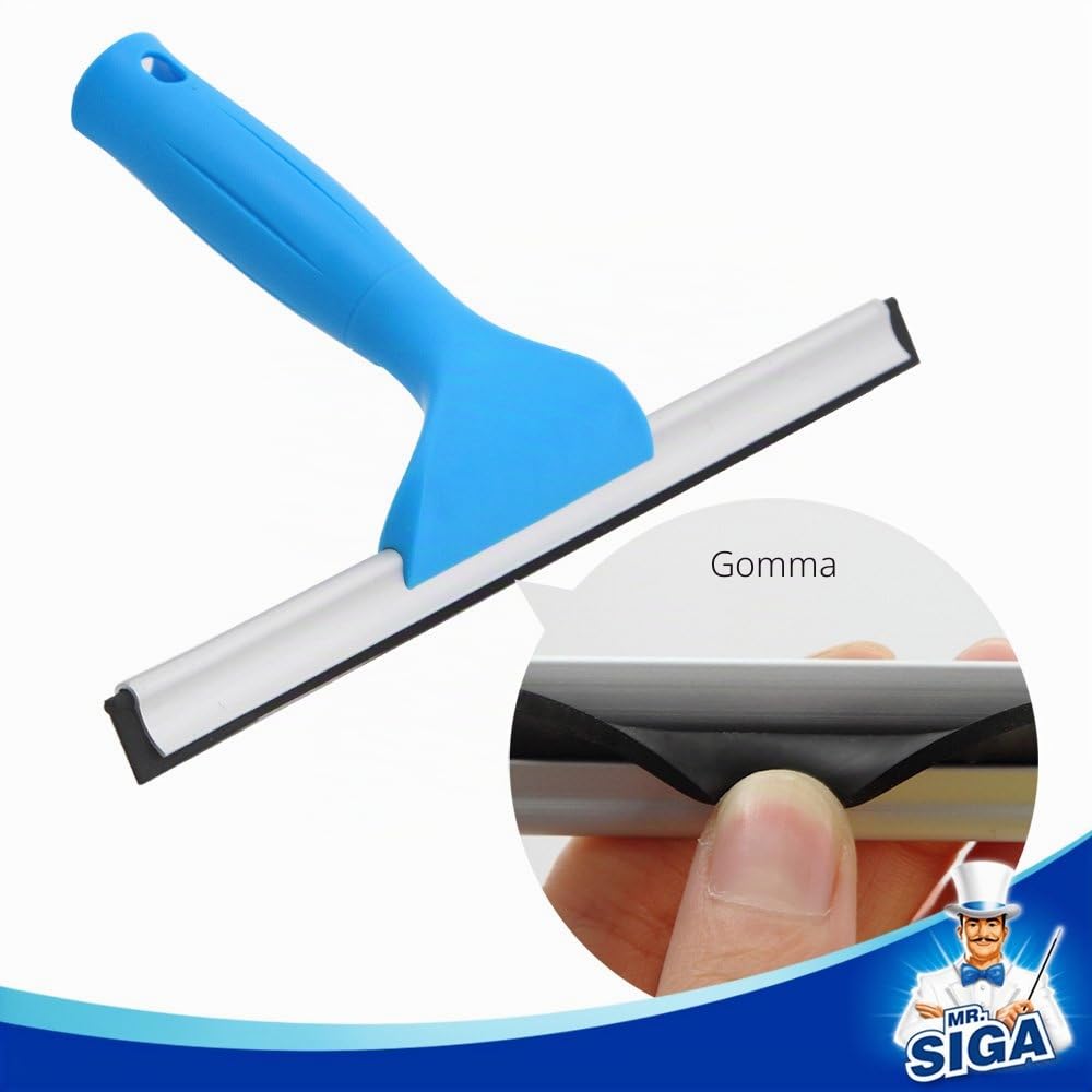 MR.SIGA Combo per la pulizia dei vetri - Tergivetro e lavavetri in microfibra, dimensioni: 25 cm