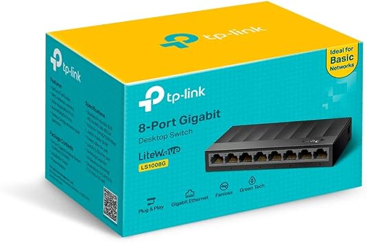 TP-Link LS1008G Ethernet Converter 8 Port, 10/100/1000 Mbps