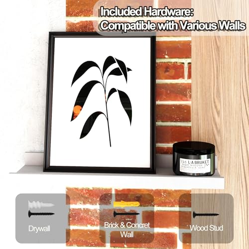 Image of Small White Floating Shelves for Wall, Shelf with Lip Set of 2, 8 in | Mini Display Ledge Shelf for Wall Decor, Wall Mounted Wood Shelves for Bedroom, Bathroom, Living Room, Kitchen, Nursery Room