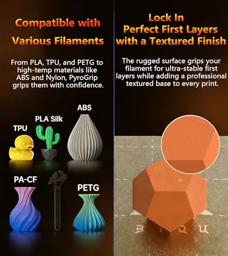 Image of BIQU PyroGrip Build Plate for Bambu-Lab H2C 3D Printer | Double-Sided Textured PEI Spring Steel Sheet for Bambu-Lab H2C, Print Area 350x325mm, 1 Piece