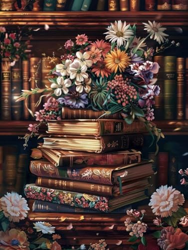 Livre coloriage par numéro adulte pour décorer votre salon avec une toile fleur
