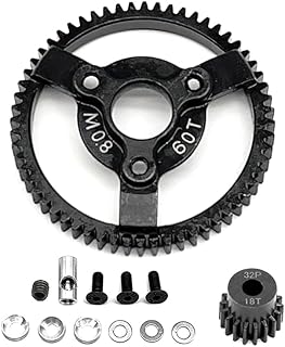 Steel 60T+18T Spur & Pinion 0.8M 32P for Traxxas 1/10 Slash 2WD & Drag Slash