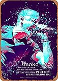 Music Chester Bennington Metal Tin Sign Poster Vintage Art Wall Decor 12 x 8 inch