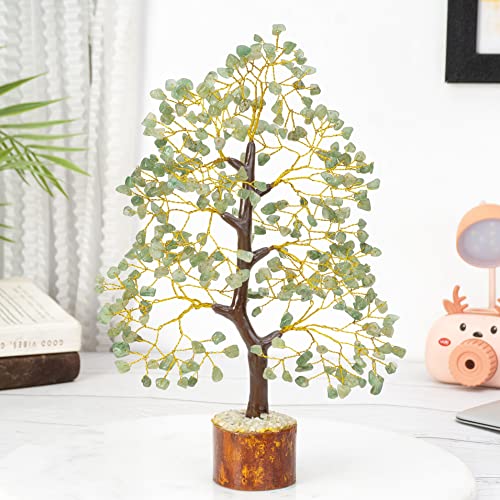 Image of Crocon Green Jade Crystal Tree of Life, Birthday Gifts for Women & Men