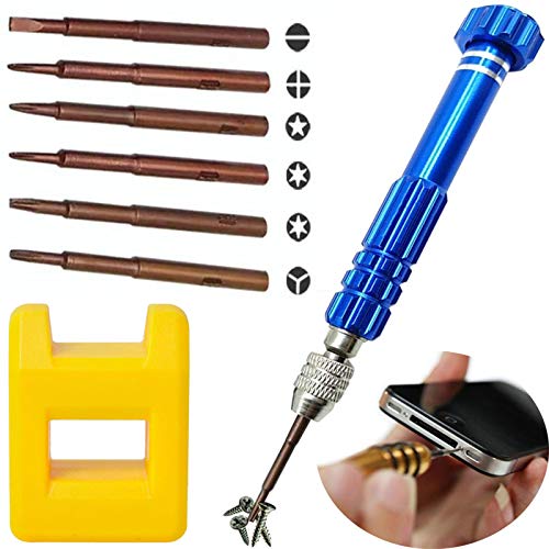 6-in-1 Multifunctional Precision Screw Driver? Magnetic Tiny Screwdriver Driver Kit?Small Screwdriver Set Perfect Mini Screws for Eyeglass Repair?Cell Phones, Watch, laptop?Nintendo Switch, PC