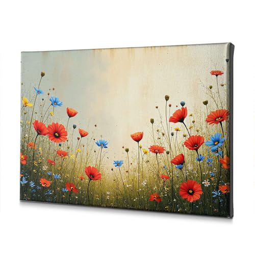 Toile décorative pour salle de bain mur vide tableau fleurs colorées 20x30