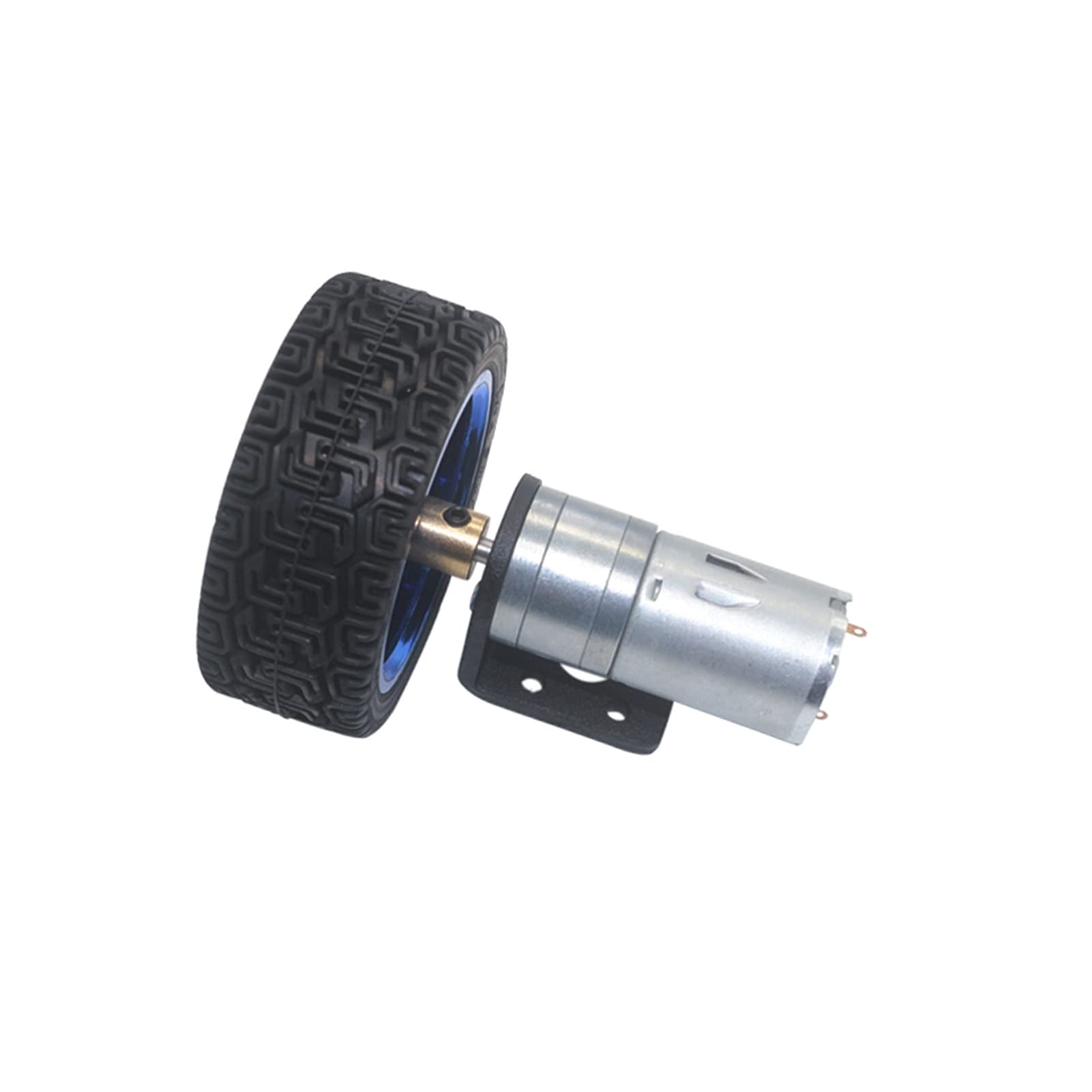 Mały silnik, silnik elektryczny, silnik napędowy, 25GA370 RC pojazd mikro silnik prądu stałego części robota 6-woltowy silnik z przekładnią 65 mm zestaw kół 12~1360 obr./min motoreduktor do zabawkow