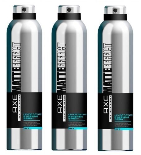 Lot of 3 Axe Matte Effect Platinum Series Understated Finishing Spray, 9 oz/ea