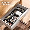 【𝟮𝟮𝗣𝗖𝗦】A-LUGEI Plastic Black Desk Drawer Organizer, Bathroom Organizers and Storage, Makeup Organizer, Organization and Storage Bin Container for Vanity Office Utensils Tool Pantry Cosmetic #2