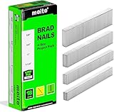 meite Chiodi senza testa calibro 18, 4 misure assortite (5/8", 3/4", 1" e 1-1/4") zincati piccoli chiodi di finitura per pneumatica, elettrica 18 GA chiodatrice per chiodatrice per unghie, confezione